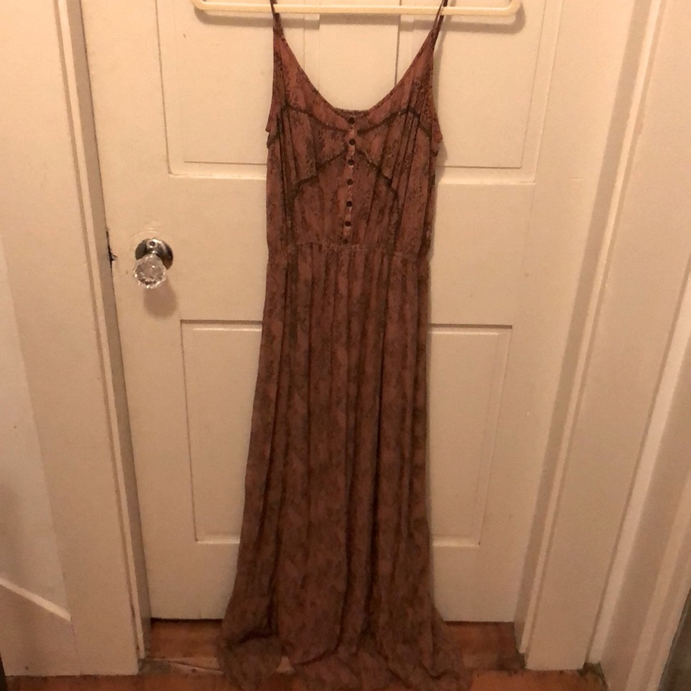 Left On Huston fall maxi dress